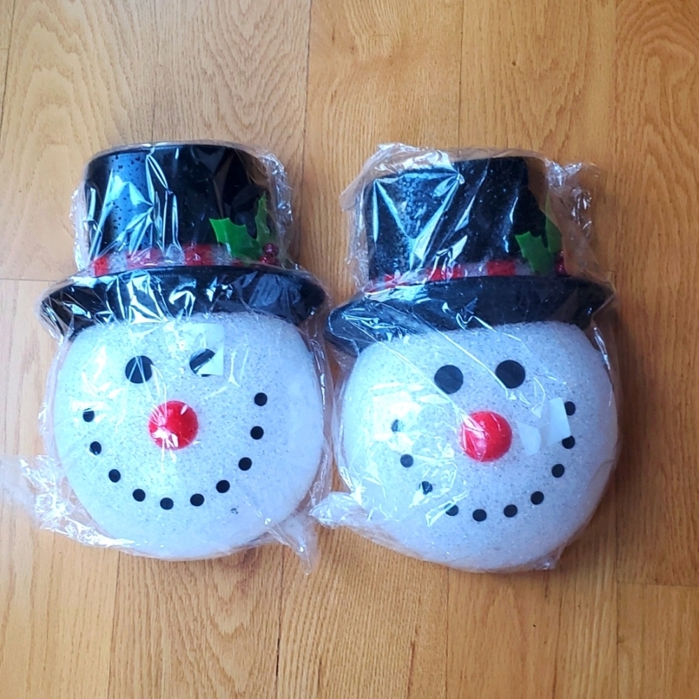Snowman Outdoor Lamp Covers NWT